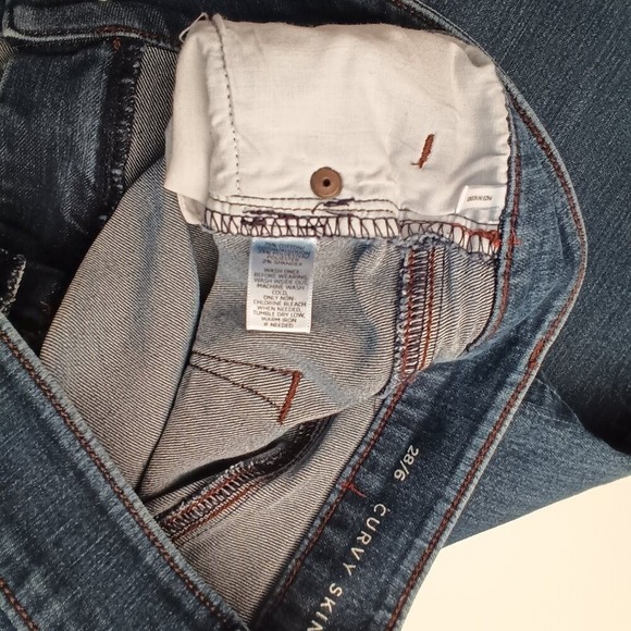 Loft Denim Jeans Size 28/6 Curvy Skinny Low Rise Medium Wash - Picture 5 of 10